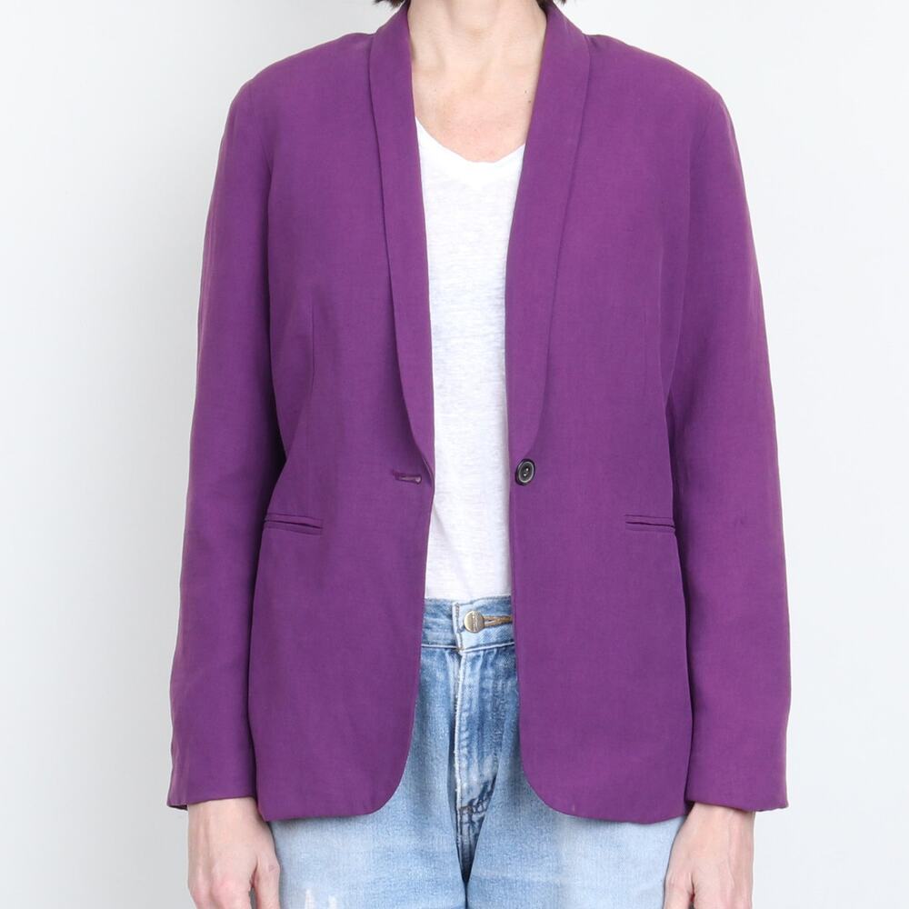 Purple Silk / Linen Blazer